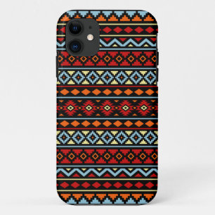 Coque Case-Mate Pour iPhone Noir bleu rouge aztèque de jaune orange de
