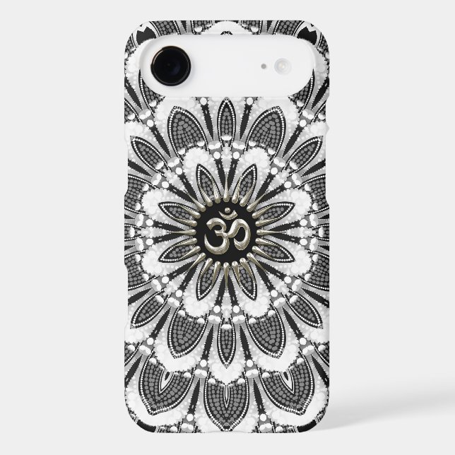 Coques Case-Mate iPhone Noir+Coque-Compagnon floral blanc de l'iPhone 4 de (Verso)