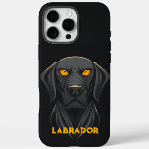 Coques iPhone 16 Pro Max Noir de récupération Labrador en colère