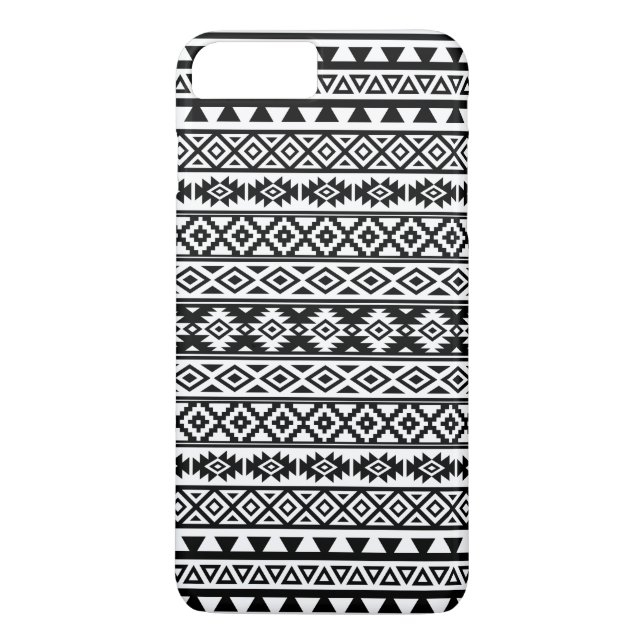 Coques Case-Mate iPhone Noir et blanc de motif stylisés par Aztèque (Dos)