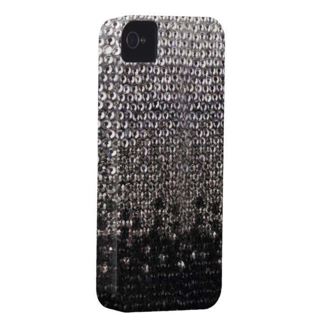 Coques Case-Mate iPhone Noir et couverture de Bling de parties (Dos/Droit)