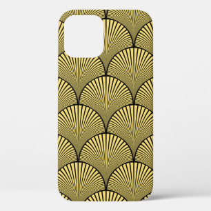 Case-Mate iPhone Case Noir et or sans couture art déco japonaise floral