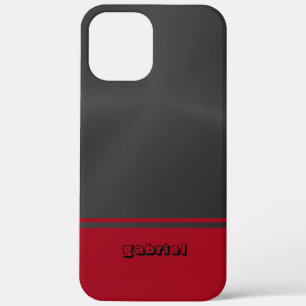 Case-Mate iPhone Case Noir et rouge métallique brillant