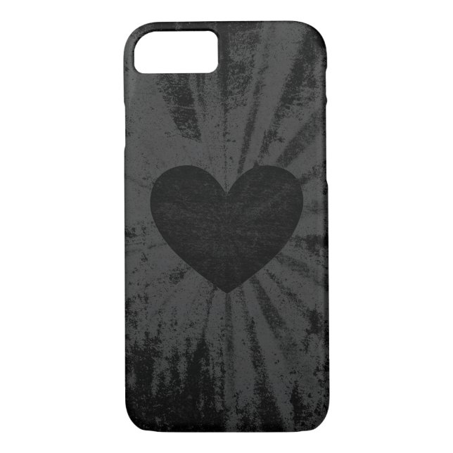 Coques Case-Mate iPhone Noir étoile coeur valentin (Dos)