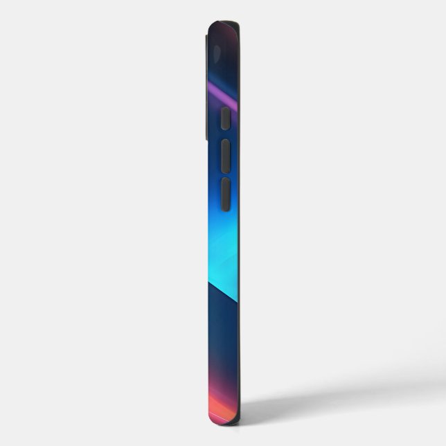 Coques Case-Mate iPhone Noir marine bleu cobalt abstrait (Verso / Gauche)