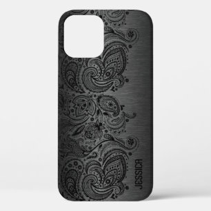 Case-Mate iPhone Case Noir métallique avec Coque-Mate de dentelle de mar