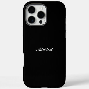 Coques iPhone 16 Pro Max Noir, modèle simple et élégant,