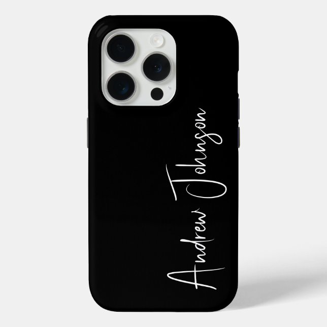 Coques Case-Mate iPhone Noir monogramme (Verso)