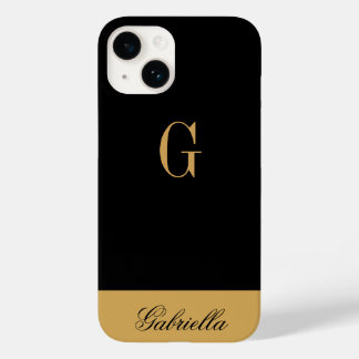 Coque Pour iPhone 14 Noir or