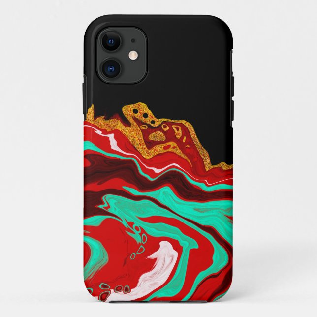 Coques Case-Mate iPhone Noir, Or, Bourgogne, Marbre (Dos)
