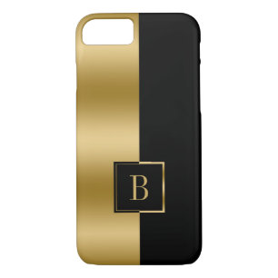 Coque Case-Mate Pour iPhone Noir & Or moderne Design géométrique simple