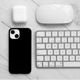 Coque Pour iPhone 14 Noir solide moderne minimaliste
