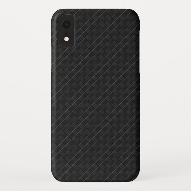 Coques Case-Mate iPhone Noir sur Noir À damiers Motif automobile (Dos)