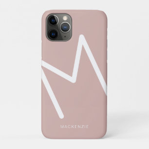 Case-Mate iPhone Case Nom Abstrait minimaliste moderne rose initial