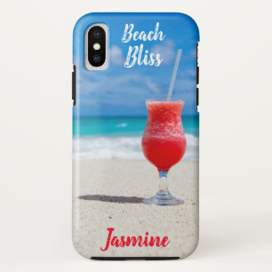Case-Mate iPhone Case Nom bleu tropical de coutume d'océan de bonheur de