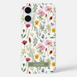 Coque Pour iPhone 16 Nom de belles fleurs sauvages botaniques