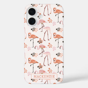 Coque Pour iPhone 16 Nom de corail rose Flamant rose