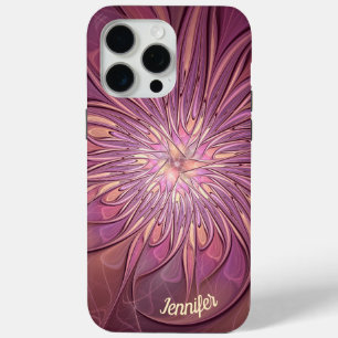 Coque iPhone 15 Pro Max Nom de couleurs de baies fractales florales modern