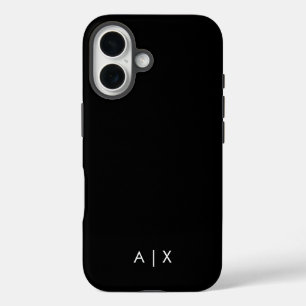 Coque Pour iPhone 16 Nom de couple simple monogrammé