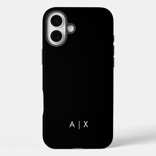 Coques Case-Mate iPhone Nom de couple simple monogrammé (Verso)