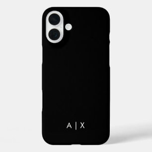 Coques iPhone 16 Plus Nom de couple simple monogrammé