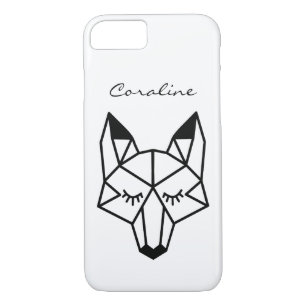 Case-Mate iPhone Case Nom de Fox et de script géométrique moderne