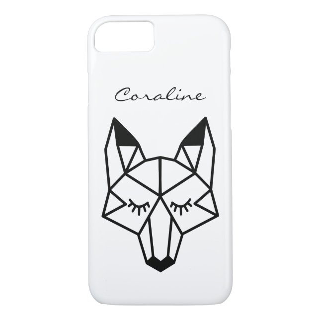 Coques Case-Mate iPhone Nom de Fox et de script géométrique moderne (Dos)