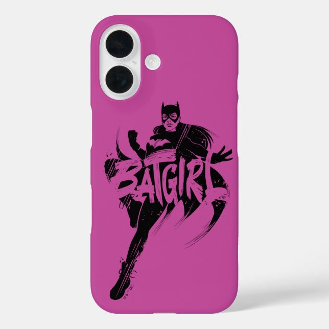 Coques Case-Mate iPhone Nom de la brosse d'encre Batgirl (Verso)