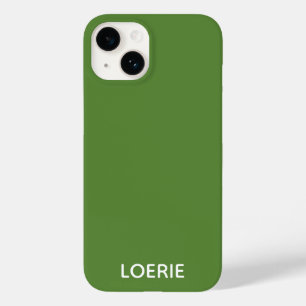 Coque Pour iPhone 14 Nom de la couleur verte Loerie