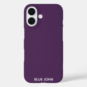 Coque Pour iPhone 16 Nom de la couleur violette de Blue John