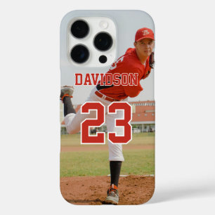Coques iPhone 16 Pro Nom de la photo Numéro de maillot Personnalisé