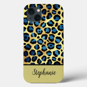 Case-Mate iPhone Case Nom de l'Empreinte de léopard bleu Parties scintil
