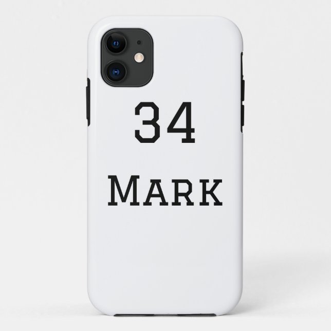 Coques Case-Mate iPhone nom de l'équipe ajouter nom du joueur date sports (Dos)