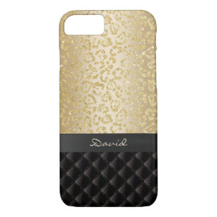 Coque Case-Mate Pour iPhone Nom de luxe de coutume d'empreinte de léopard d'or