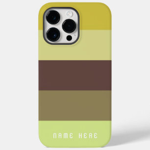 Coque Pour Pour iPhone 14 Pro Max Nom de monogramme personnalisable avec ColorBlocks