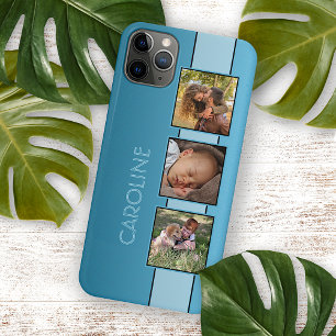Case-Mate iPhone Case Nom de photos personnalisés sur Aqua Turquoise Ble