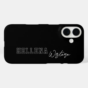Coque Pour iPhone 16 Nom de script de monogramme de collège universitai