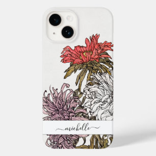 Coque Pour iPhone 14 Nom de script floral élégant vintage