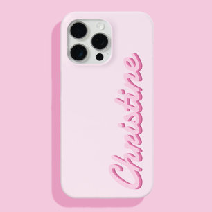 Coque iPhone 15 Pro Max Nom de script moderne simple Monogramme