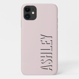 Case-Mate iPhone Case Nom de typographie moderne beige gras