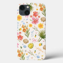 Nom des fleurs et des coquillages côtiers tropicau