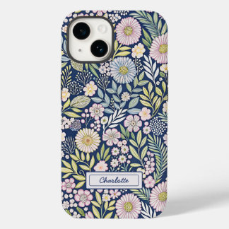 Coque Pour iPhone 14 Nom des fleurs Pastel