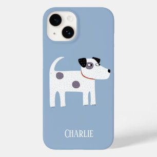 Coque Pour iPhone 14 Nom du chien bleu