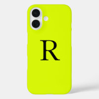 Nom du monogramme Chartreuse jaune néon
