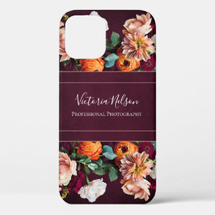 Case-Mate iPhone Case Nom du monogramme Élégant Floral Botanical Rustic