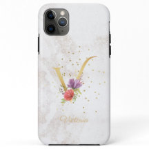Nom du monogramme floral Lettre V initiale Personn