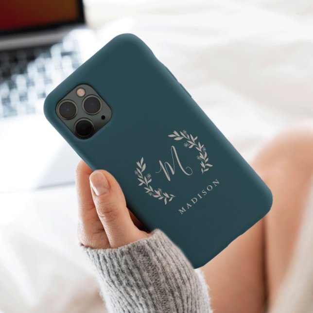 Coques Case-Mate iPhone Nom du monogramme rustique Laurel Script (Créateur téléchargé)