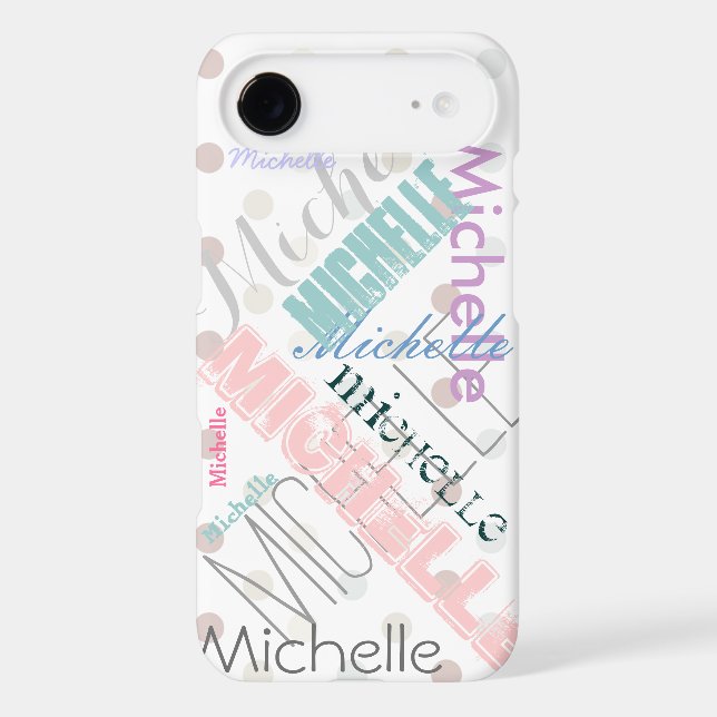 Coques Case-Mate iPhone Nom du pastel Polka Dot (Verso)