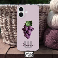 Nom du raisin à crochet minimaliste violet grand-m