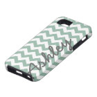 Nom du script Motif Chevron tendance - gris menthe